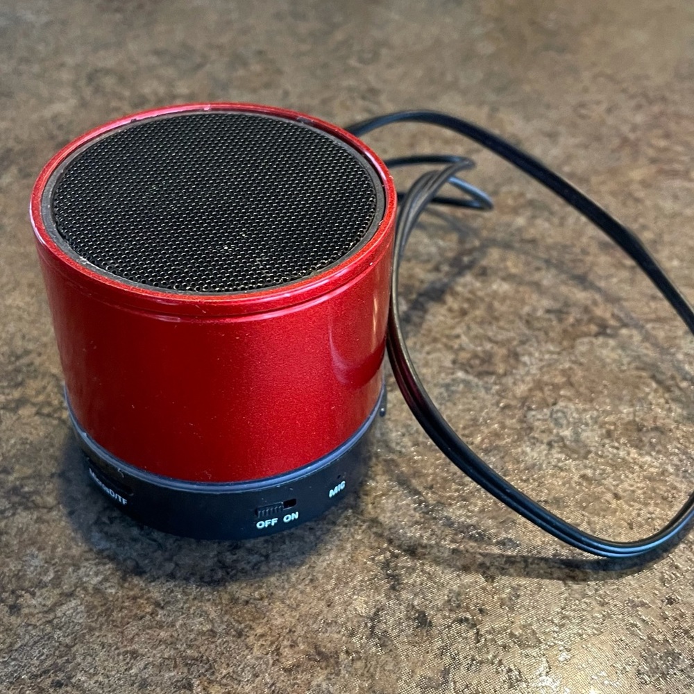 Mini Portable Speaker Microphone Red